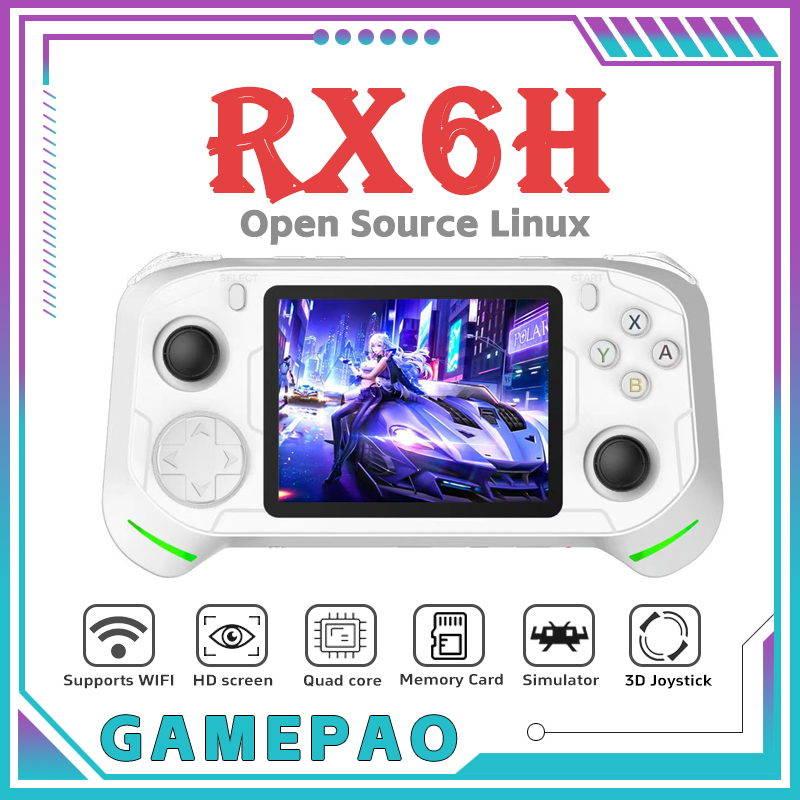 Retro Gaming Device Handheld - Open Source RX6H Retro Handheld-Videospielkonsole Linux-System