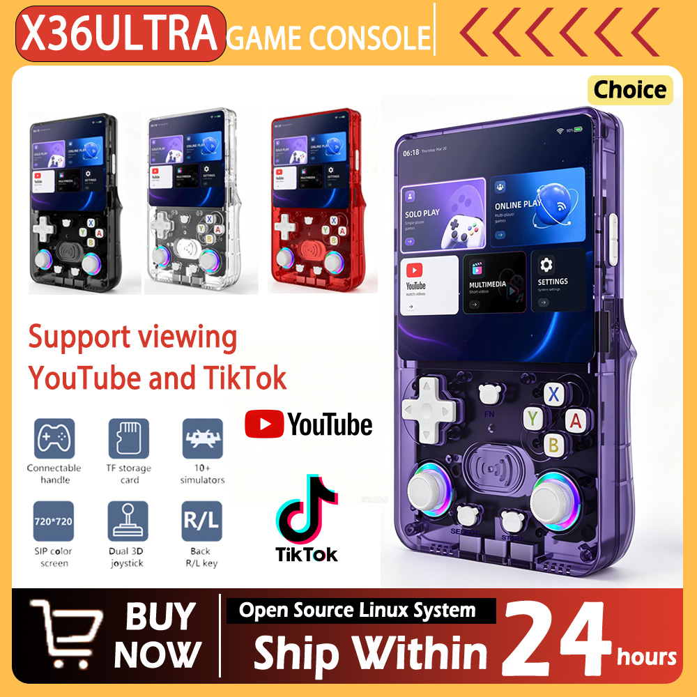 Retro Gaming Device Handheld - Neue X36 Ultra Retro-Handheld-Spielkonsole mit 4,0-Zoll-Bildschirm,
