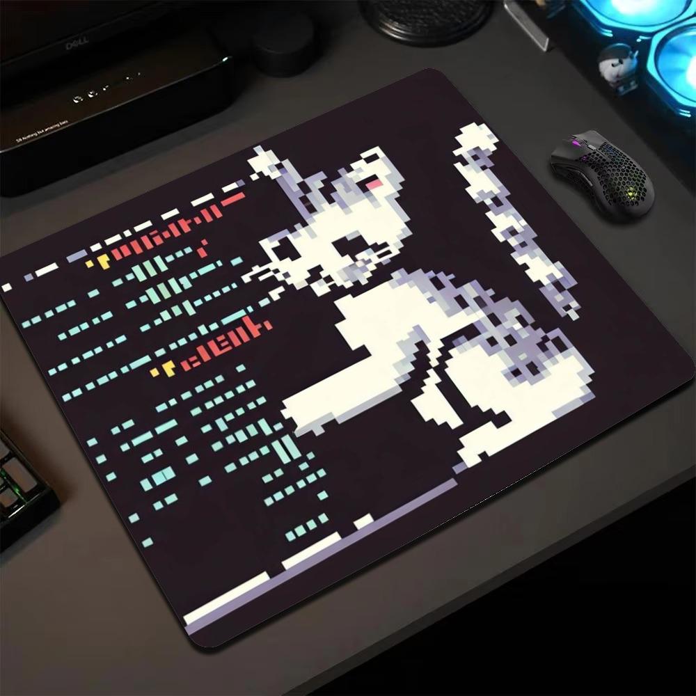 Retro Gaming Mini Pc - Mini Pixel Katzen-Mauspad Retro Computer-Fenster-Schaltkreis-Kätzchen-Druck Rutschfeste