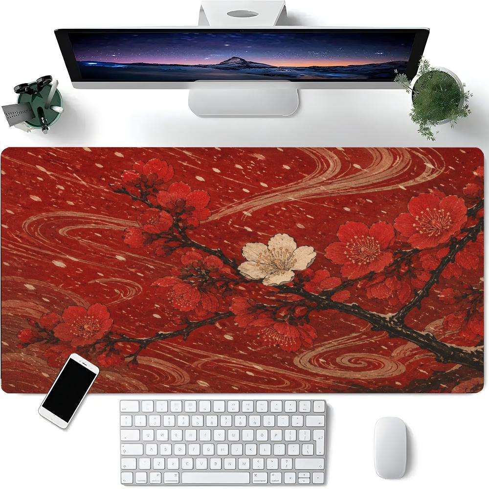 Background Retro Gaming - Chinesischer Stil Roter Hintergrund Pflaumenzweig Retro
