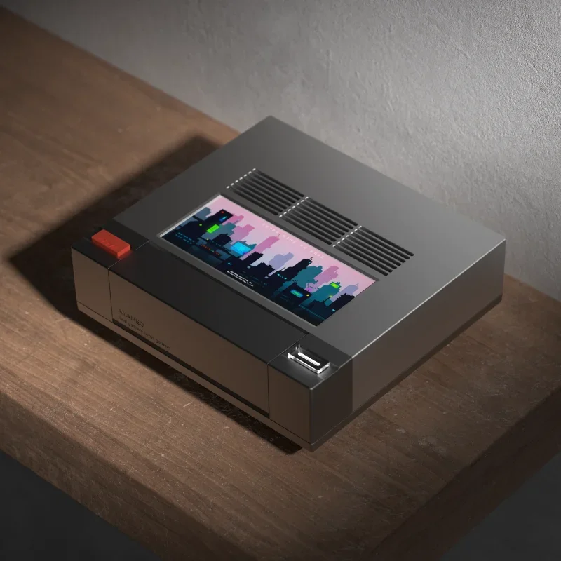 Retro Gaming Mini Pc - Mini-Host mit Touch-Subscreen und drei Bildschirmen,