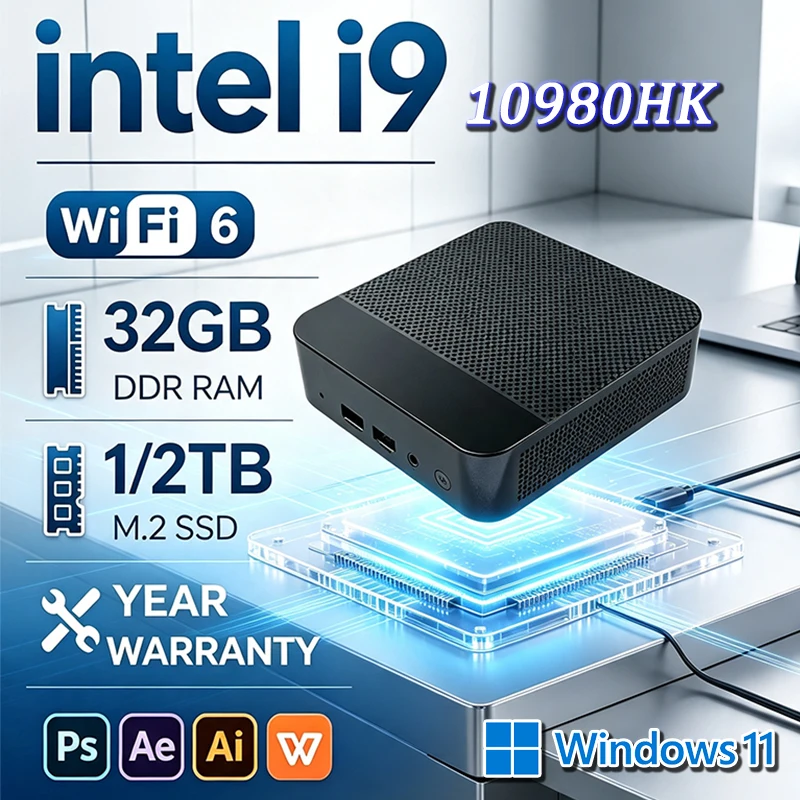 Retro Gaming Mini Pc - Mini-PC Core i9 10980HK Windows 11