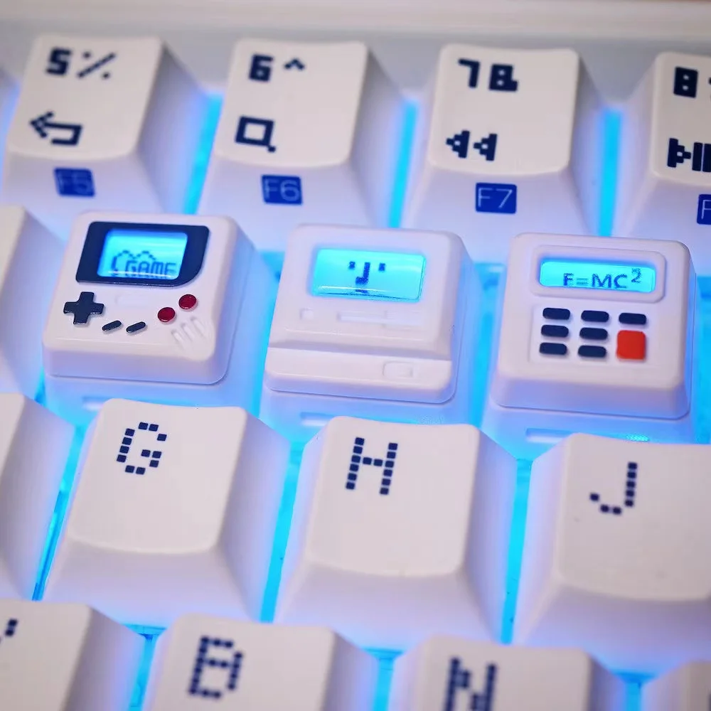 Retro Gaming Events - K-04 3-in-1 Kreatives Retro Transparentes Tastenkappen-Set