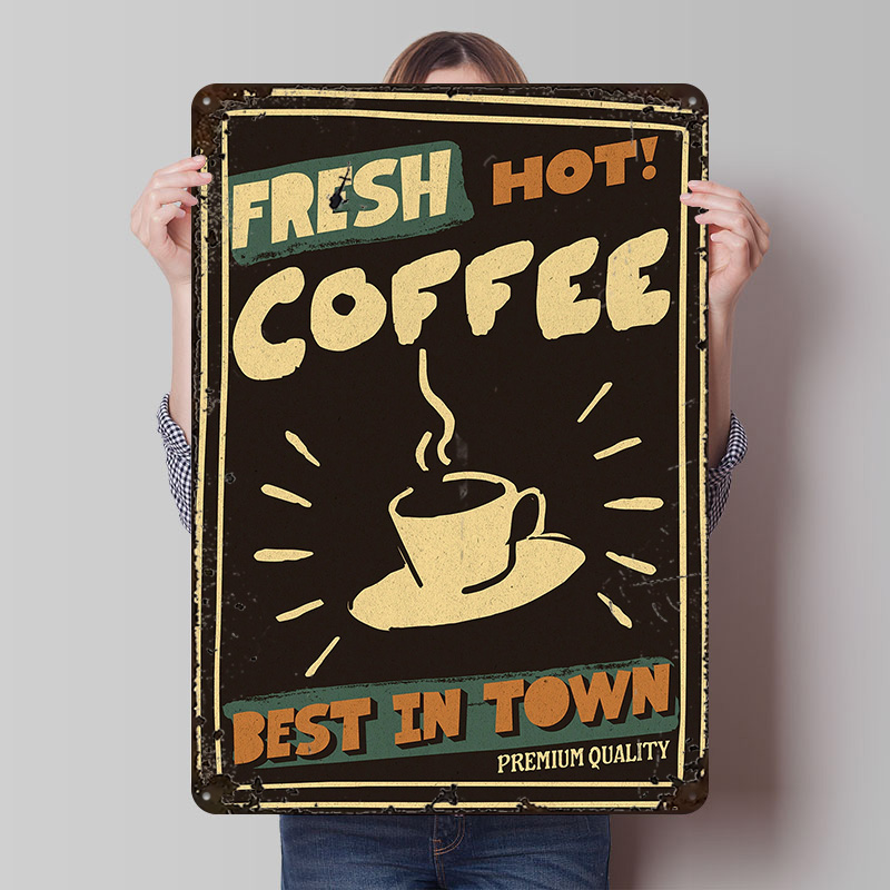 Retro Gaming Shops - Kaffeehaus Vintage-Poster Individualisierte Vintage-Metallschilder Wandkunst Retro-Blechschild