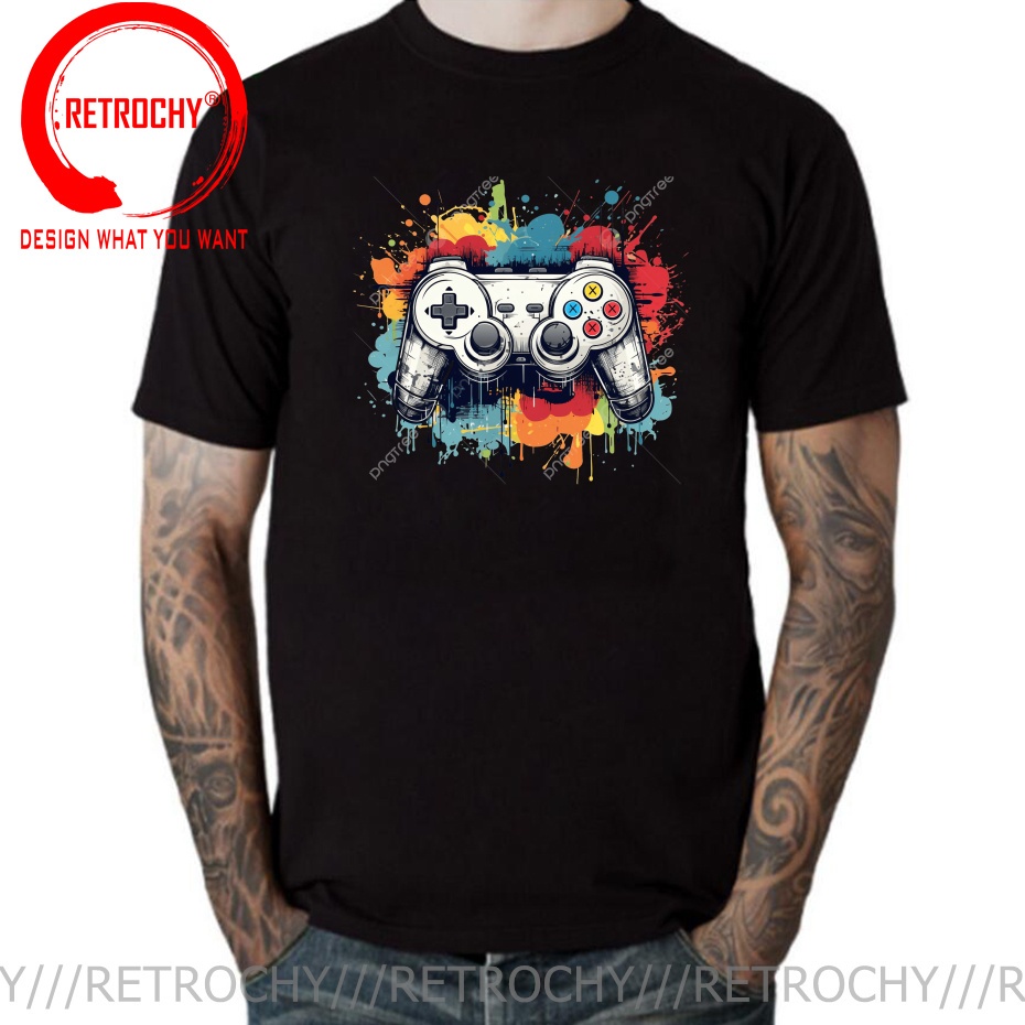 Retro Gaming Shops - Retro Gamer Distressed Gaming Grafik T-Shirt