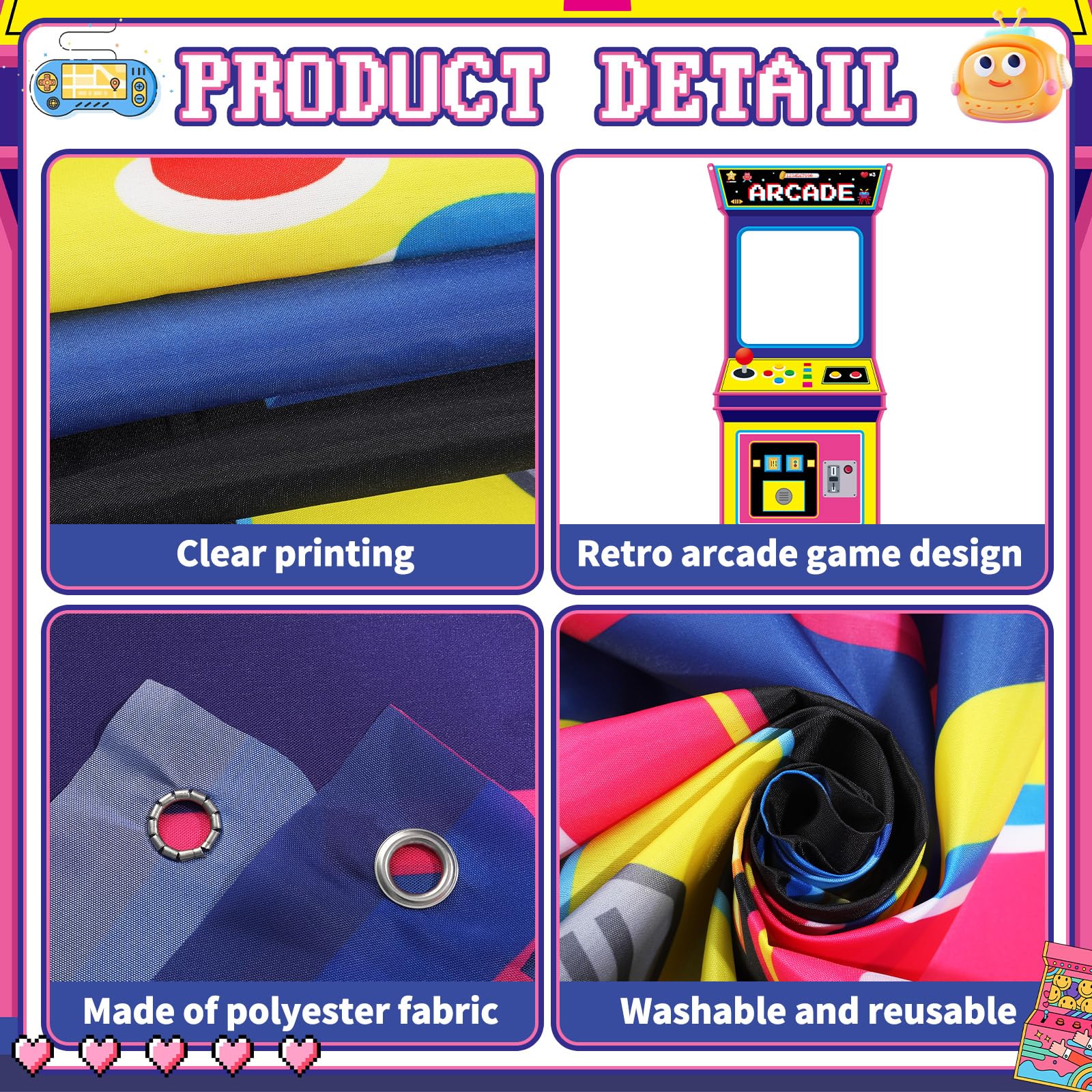 Retro-Videospiel-Stoff-Hinterg – Background Retro Gaming Bewertung und Preis