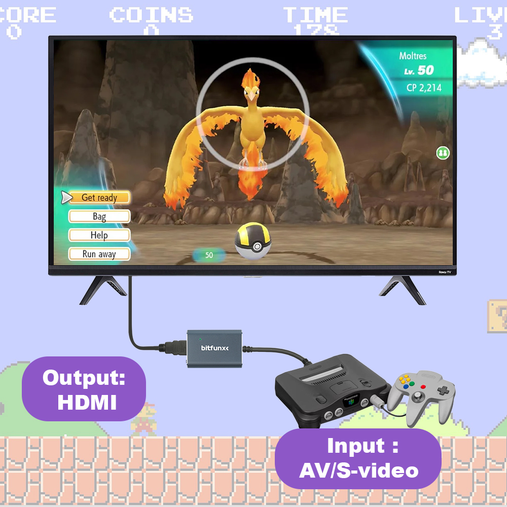 Bitfunx 720P Svideo / AV zu HD – Retro Gaming Events Bewertung und Preis