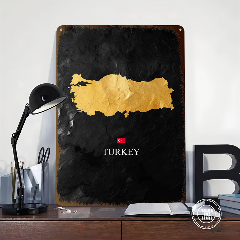Goldene Türkei-Karte auf Schwa – Background Retro Gaming Bewertung und Preis