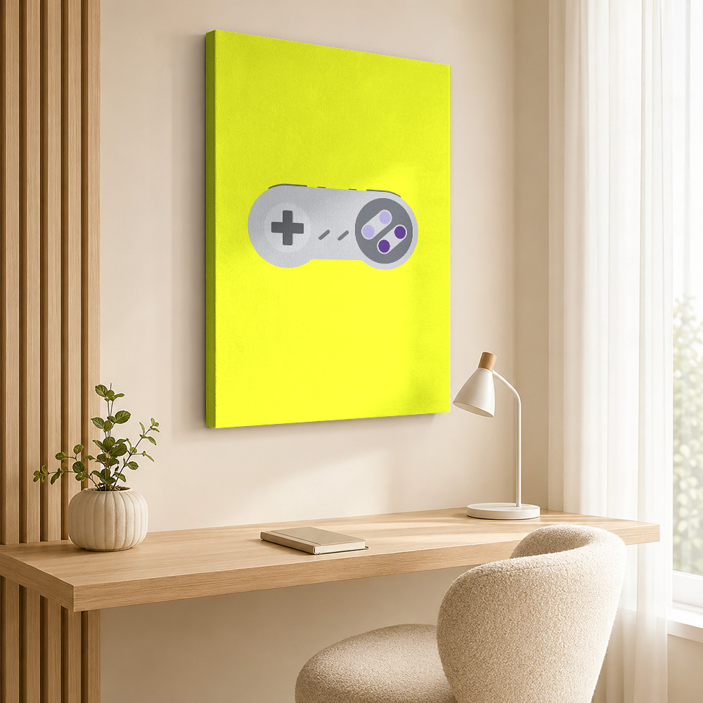 Retro-Spielcontroller auf gelb – Background Retro Gaming Bewertung und Preis