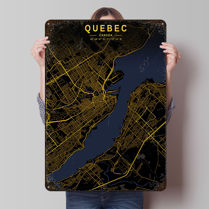 Quebec Goldene Karte Poster Ma – Retro Gaming Quebec Bewertung und Preis