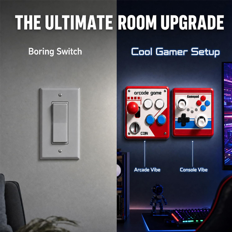Bohrfreie Lichtschalterabdecku – Retro Gaming Decor Bewertung und Preis